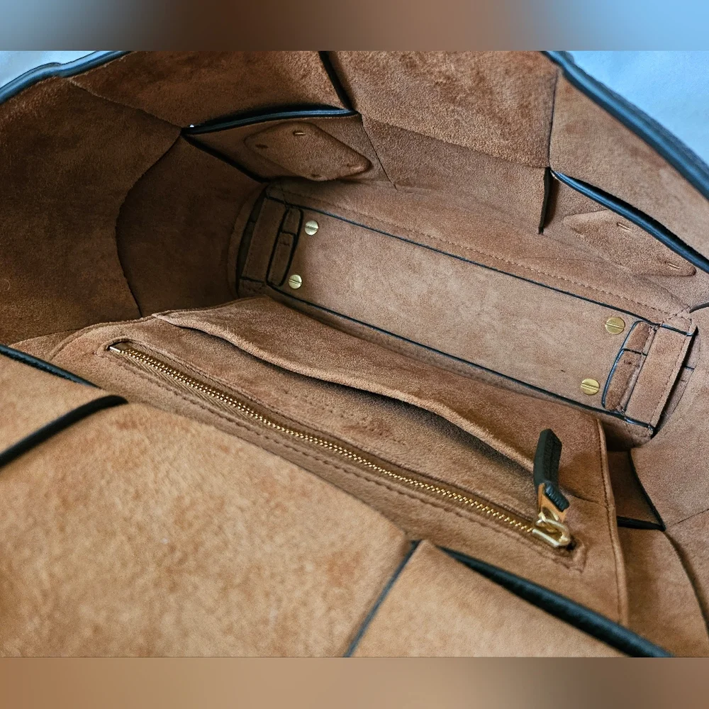 BOTTEGA VENETA Intrecciato Small Arco Tote Bag Leather Dark Green - Picture 5 of 8